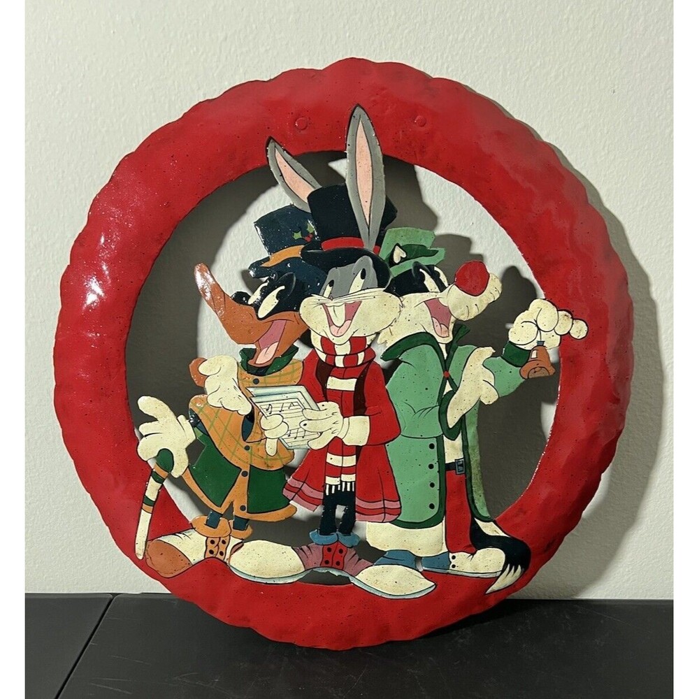 Loony Tunes Bugs Daffy Sylvester Metal Sculpture Signed 1992 Warner Brothers